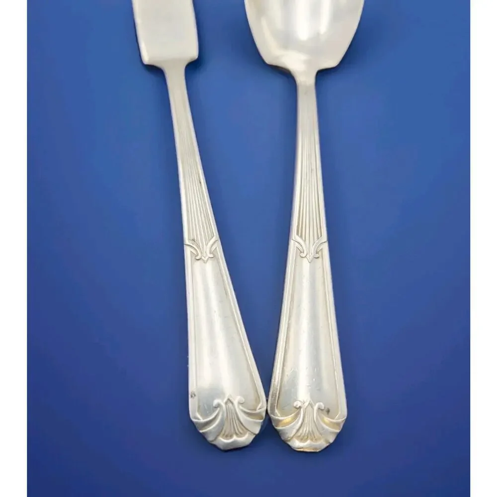 International Silverplate Wm Rogers Mfg FIDELIS Butter Knife & Sugar Spoon 1933